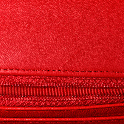 Chanel Lambskin Quilted Mini Square Flap Red 13 of 14