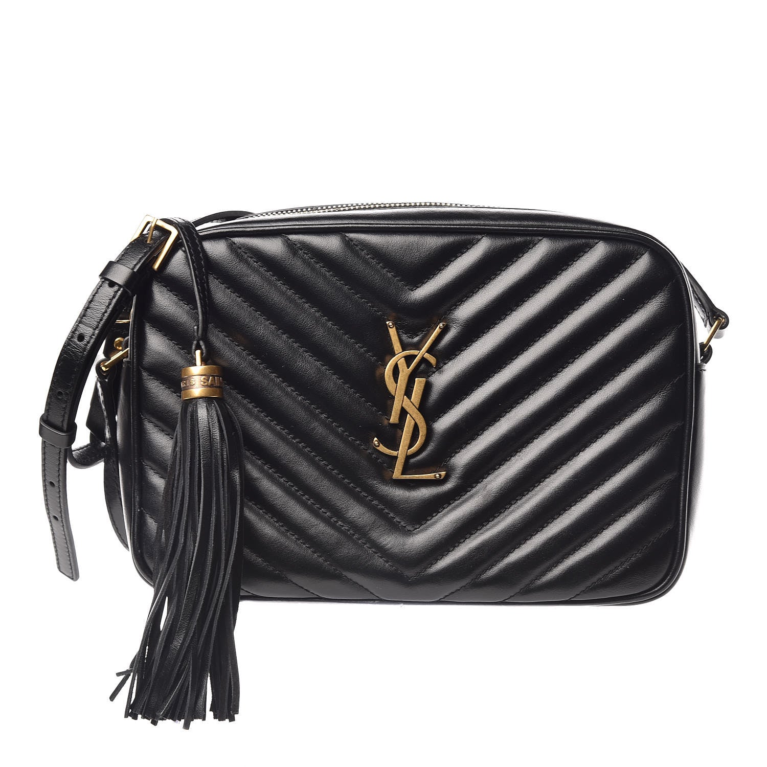 Saint Laurent Calfskin Matelasse Monogram Lou Camera Bag Black 1 of 13