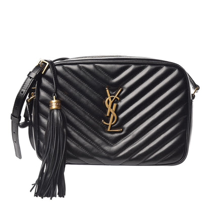 Saint Laurent Calfskin Matelasse Monogram Lou Camera Bag Black 1 of 13