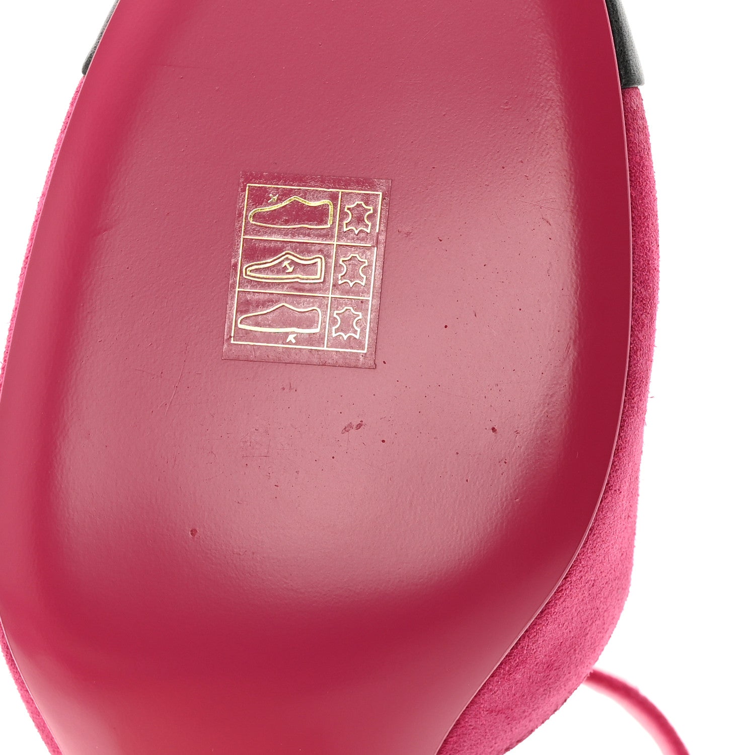 Chanel Suede Lambskin Cap Toe Crystal Slingback Pumps 40 Fuchsia Black 12 of 15