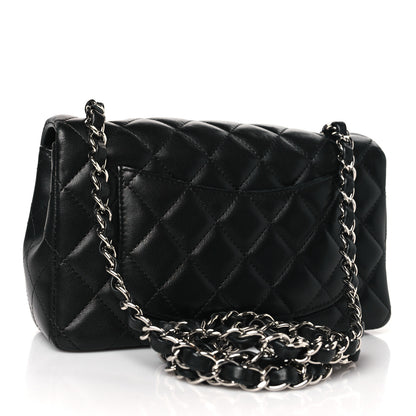 Chanel Lambskin Quilted Mini Rectangular Flap Black 3 of 10