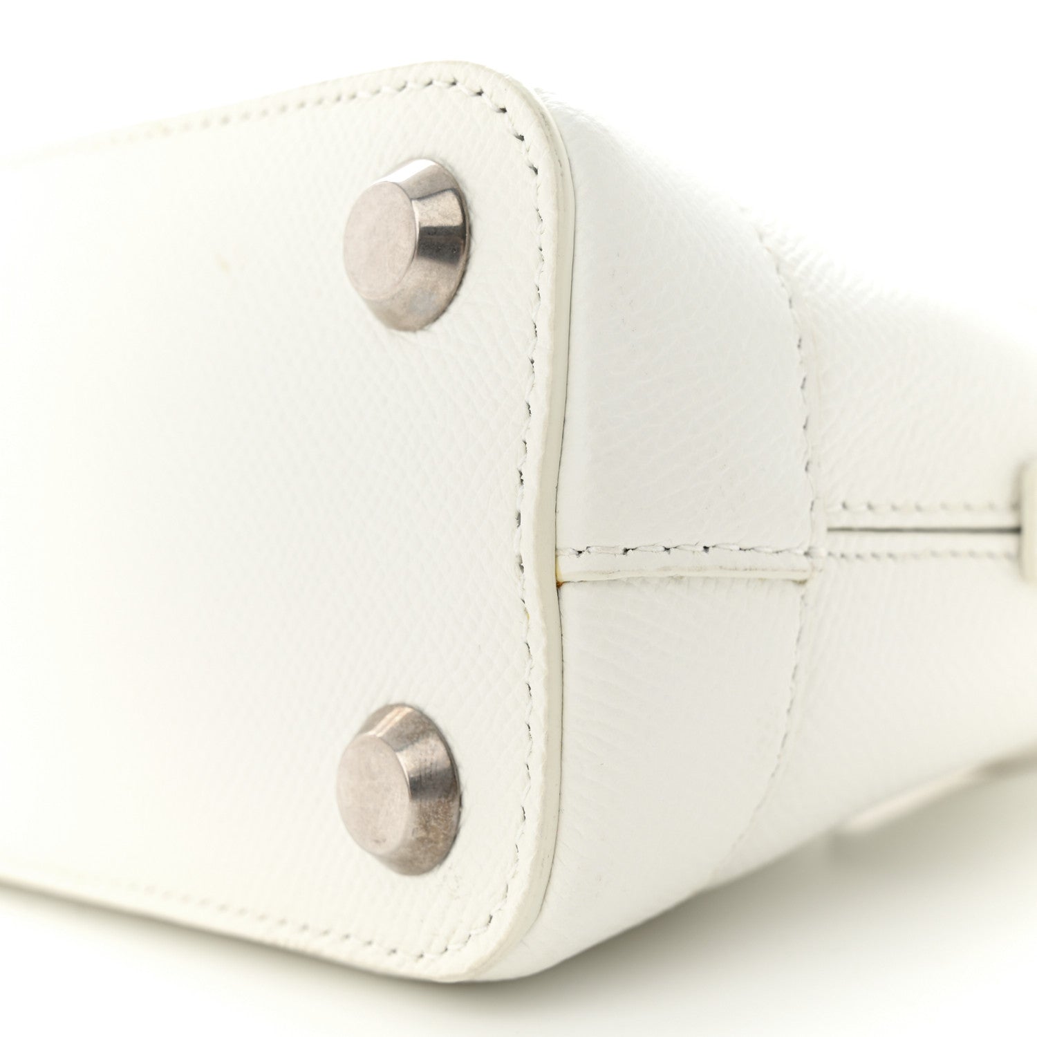 Balenciaga Grained Calfskin XXS Ville Top Handle Bag White Black 9 of 17