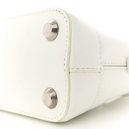 Balenciaga Grained Calfskin XXS Ville Top Handle Bag White Black 9 of 17