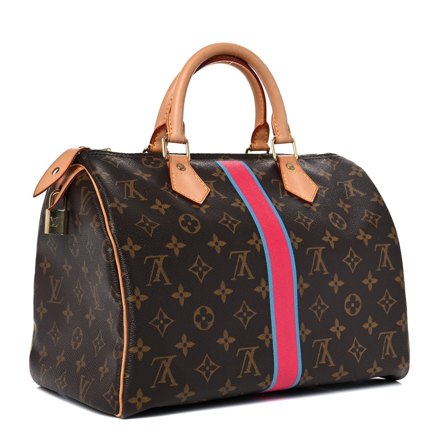 Monogram My LV Heritage Speedy 30 Fuchsia Bleu Clair