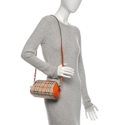 Burberry Haymarket Check Mini Blaze Crossbody Bag Burnt Amber 2 of 8