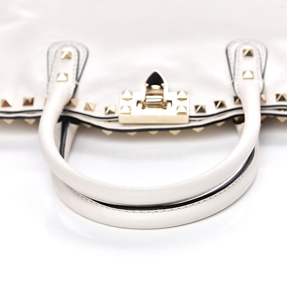 Valentino Garavani Vitello Rockstud Dome Satchel White 11 of 15