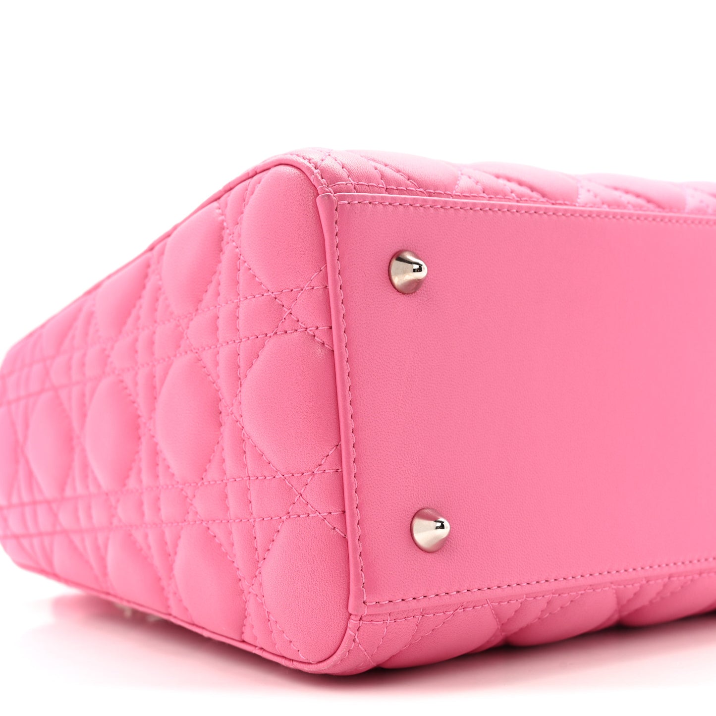 Lambskin Cannage Medium Lady Dior Fuchsia