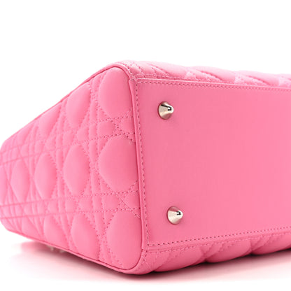 Christian Dior Lambskin Cannage Medium Lady Dior Fuchsia 9 of 12