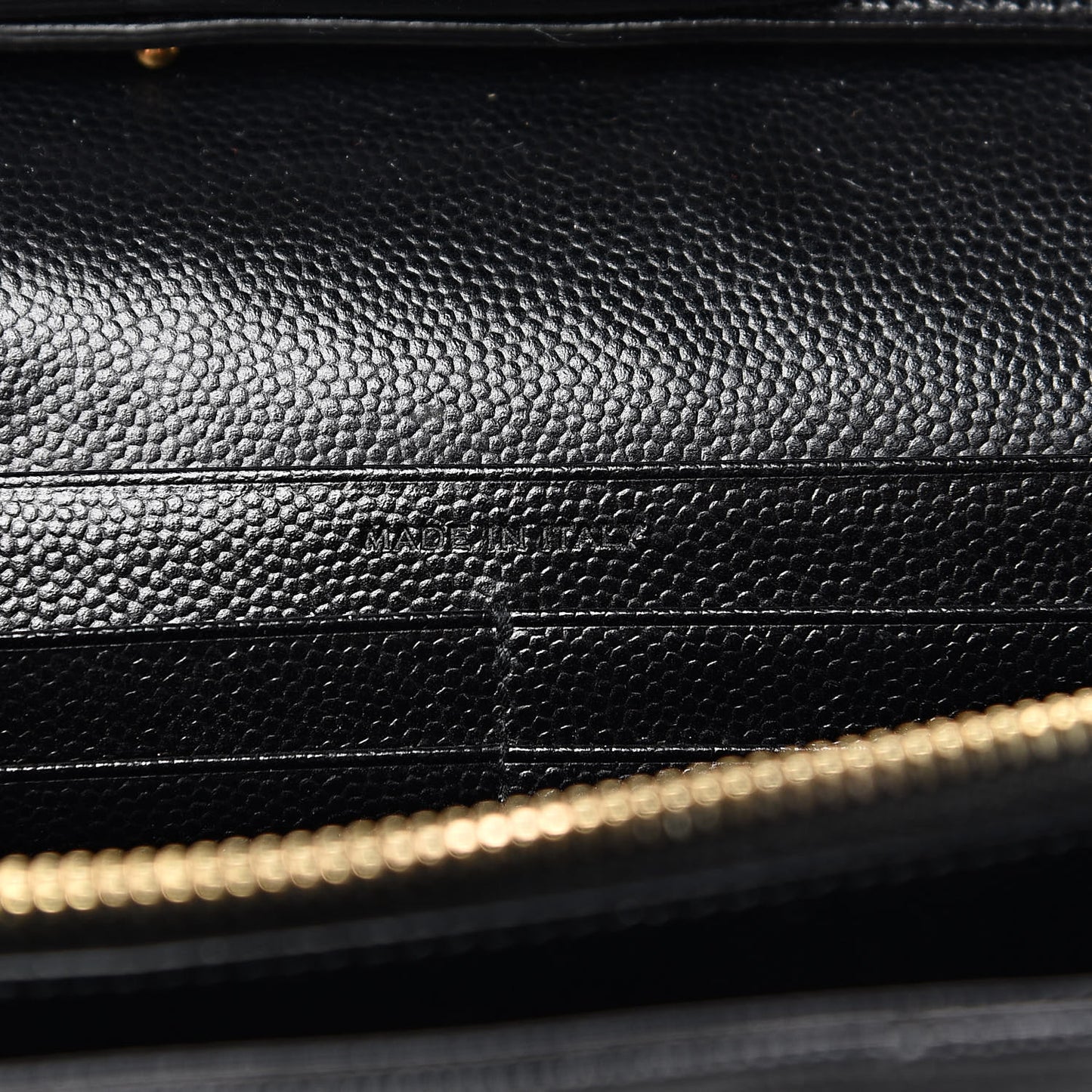 Grain De Poudre Matelasse Chevron Monogram Chain Wallet Black