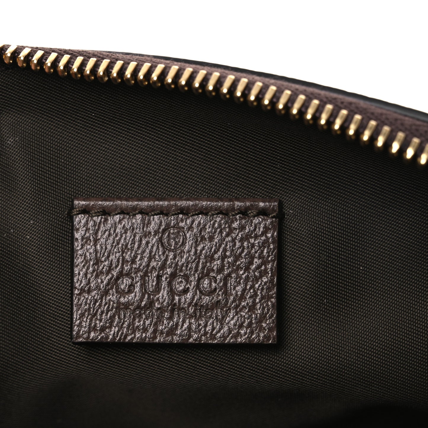 GG Supreme Monogram Textured Calfskin Web Large Ophidia Cosmetic Case Beige Ebony New Acero