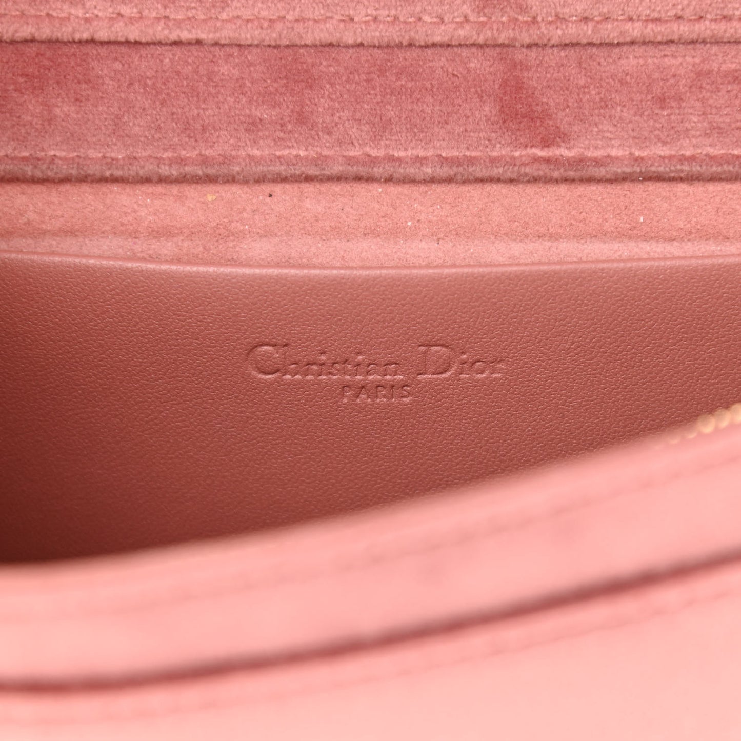 Velvet Diorama Wallet on Chain Pouch Pink