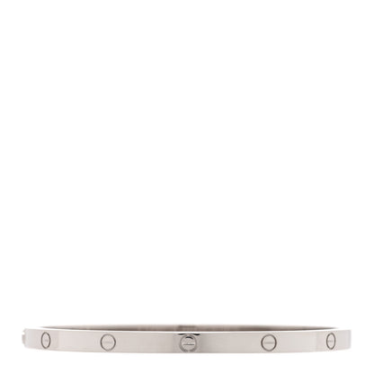 Cartier 18K White Gold Small LOVE Bracelet 16 2 of 7