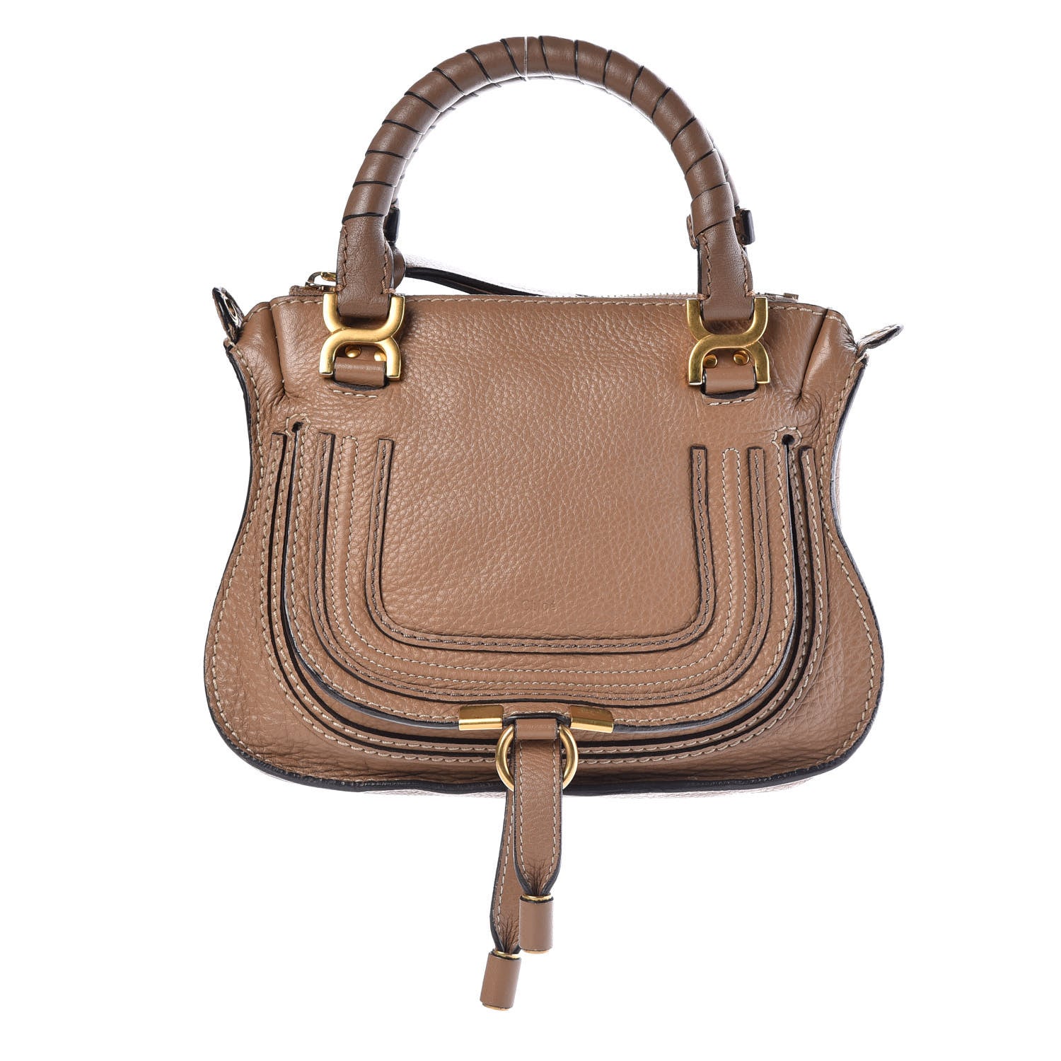Chloe Calfskin Baby Marcie Satchel Nut 1 of 13