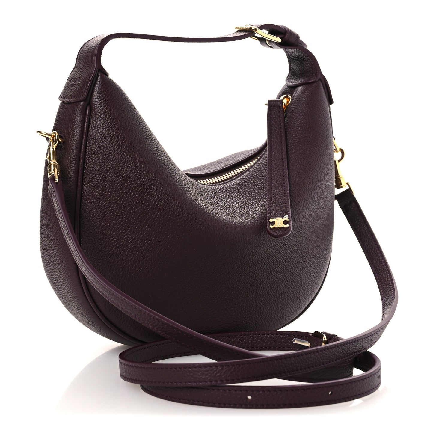 Supple Grained Calfskin Teen Lulu Shoulder Bag Deep Burgundy