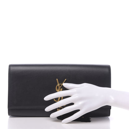 Saint Laurent Calfskin Monogram Kate Tassel Clutch Black 2 of 12