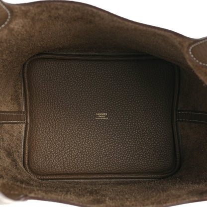 Hermes Taurillon Clemence Picotin Lock 22 MM Etoupe 5 of 9