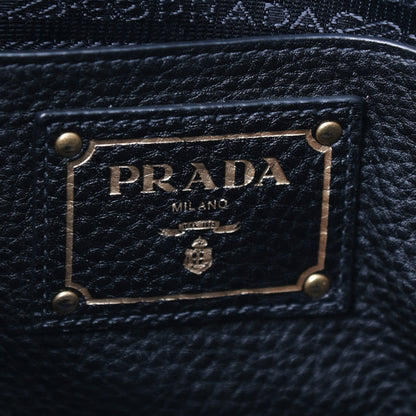 Prada Vitello Daino Tote Black 6 of 9