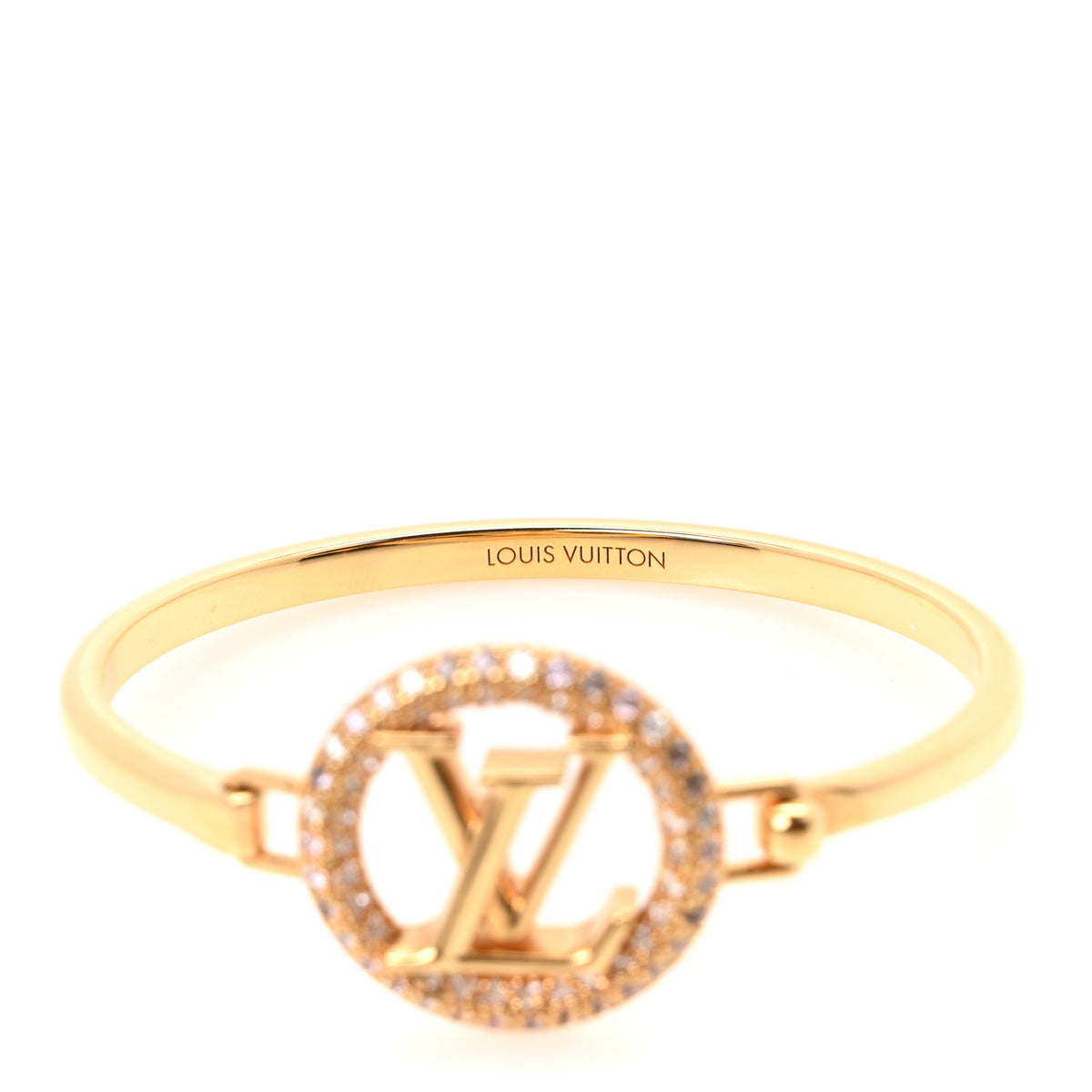 Louis Vuitton Metal Crystal Louise By Night Tresor Bracelet S Gold 4 of 5