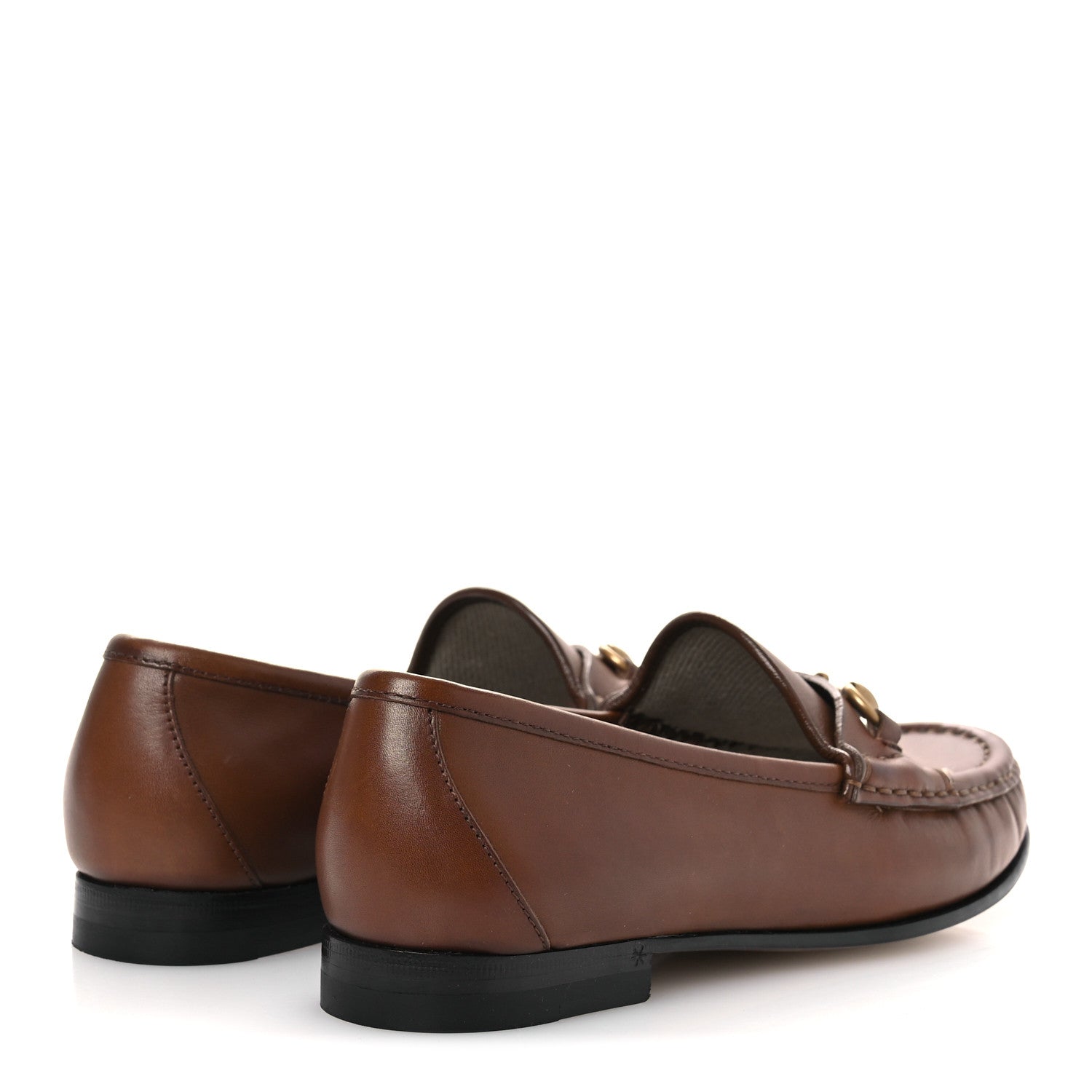 Gucci Betis Glamour Calfskin Womens 1953 Horsebit Loafers 35.5 Brown Sugar 5 of 12