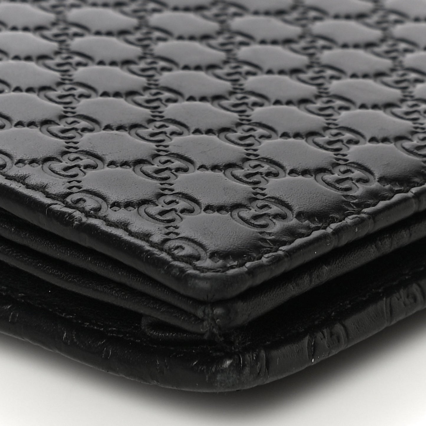 Microguccissima Crossbody Wallet Black