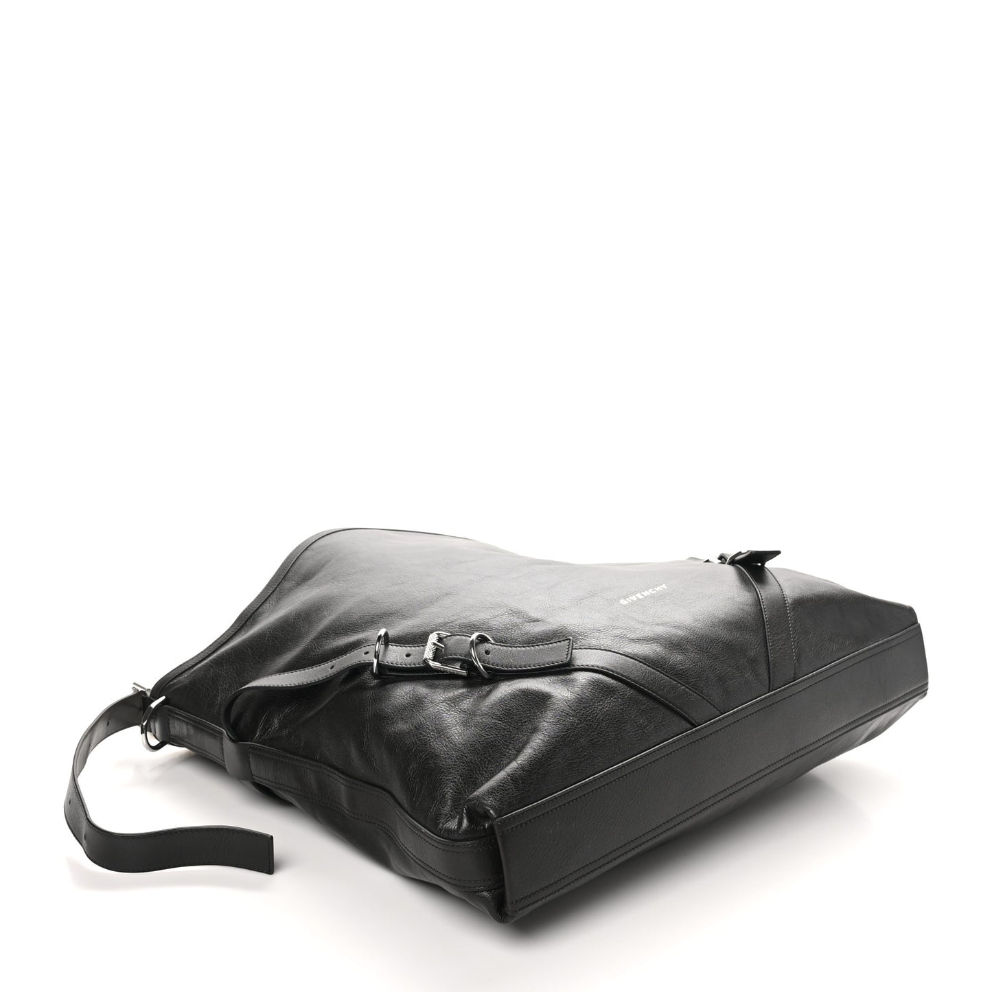 Calfskin Shearling Large Voyou Bag Chocolate