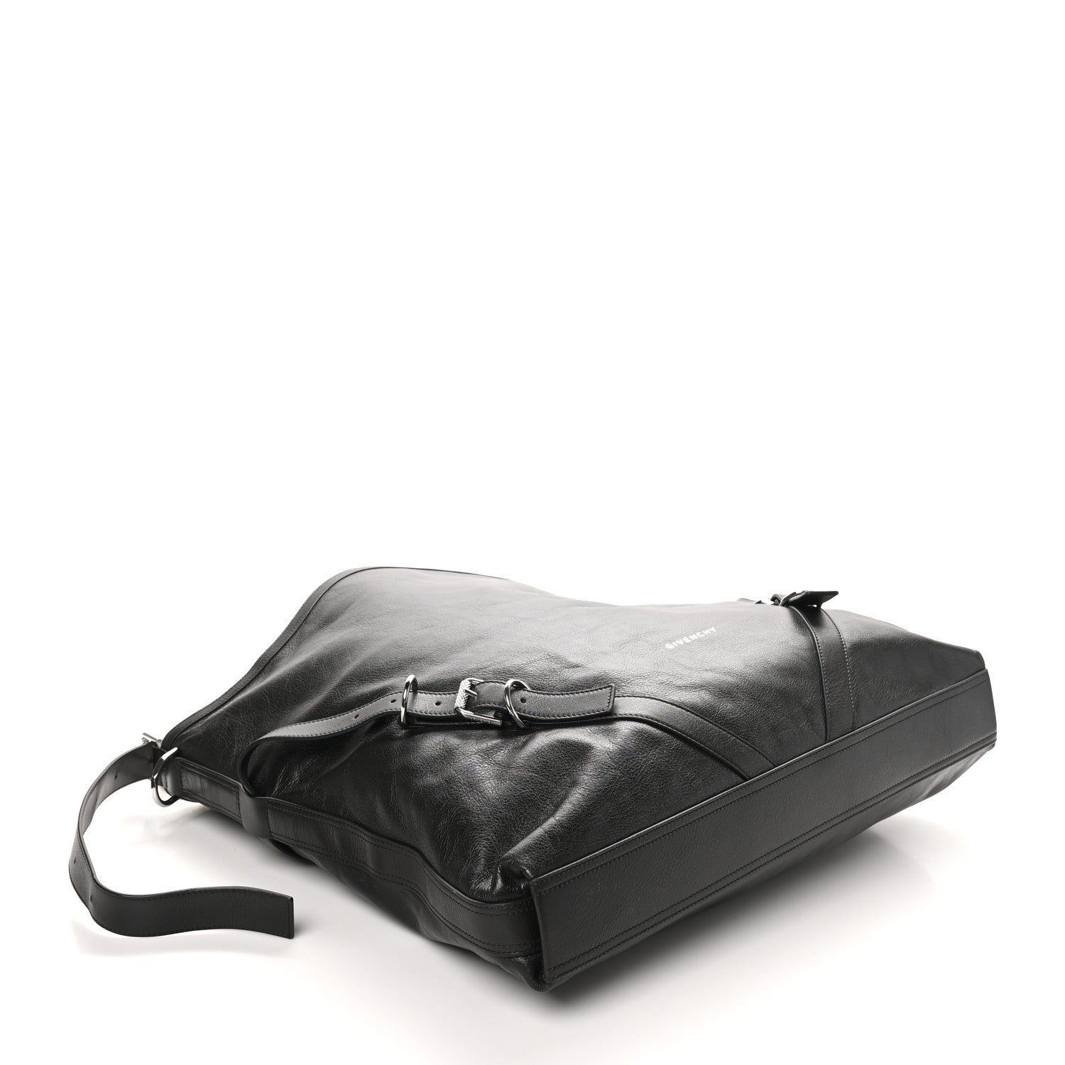 Givenchy Calfskin Shearling Large Voyou Bag Chocolate 4 of 9