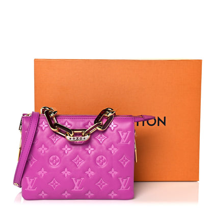 Louis Vuitton Lambskin Embossed Monogram Coussin BB Orchid 9 of 9
