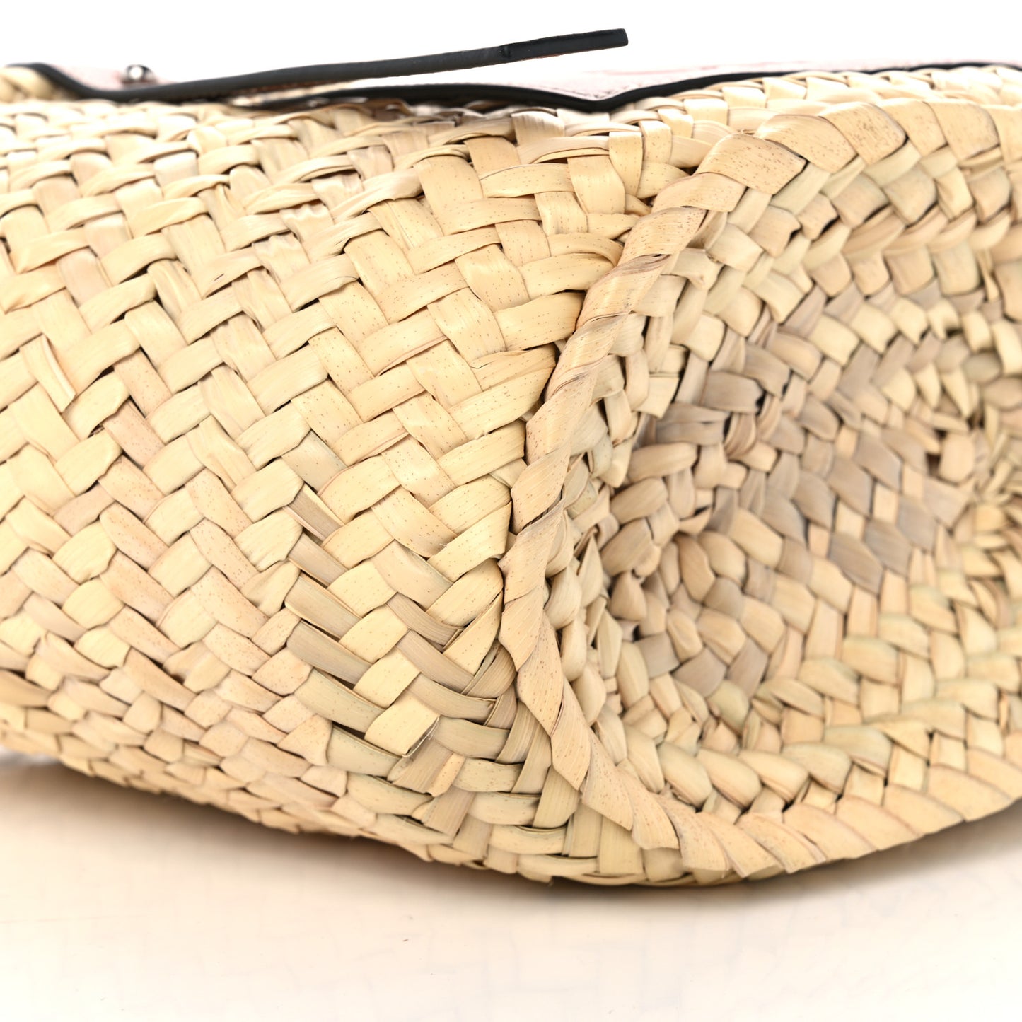 Raffia Small Basket Tote Bag Natural Tan