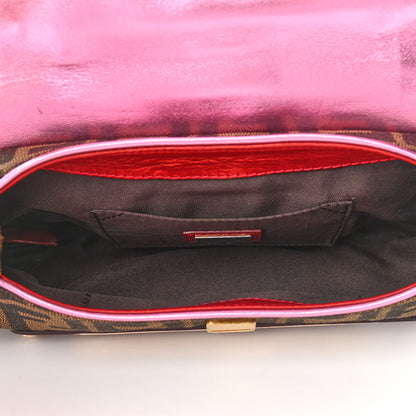 Fendi Zucca Vanity Mirror Clutch Tobacco Pink 5 of 10