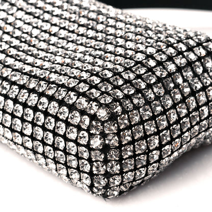 Alexander Wang Mesh Crystal Rhinestone Mini Heiress Pouch Black Silver 11 of 11