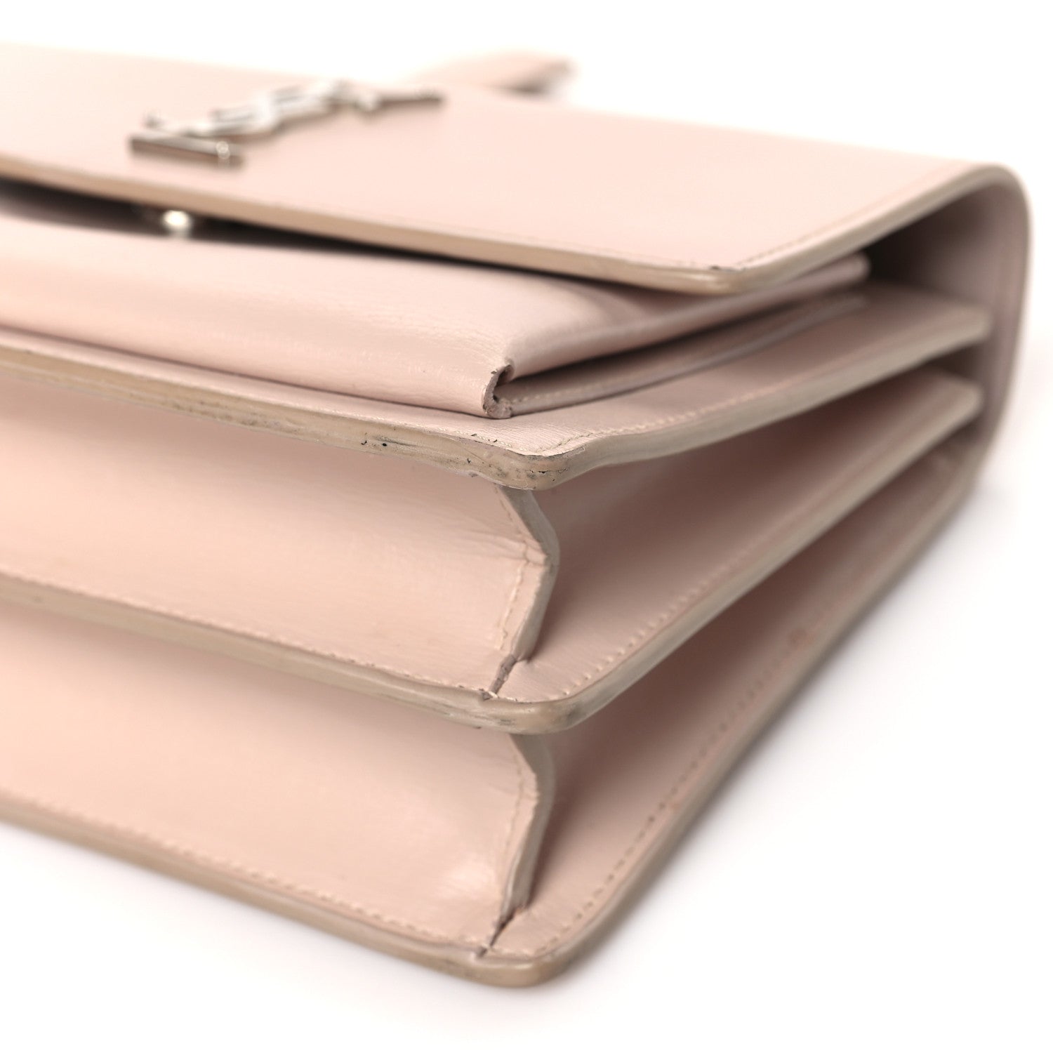 Saint Laurent Calfskin Medium Monogram Sunset Marble Pink 9 of 16