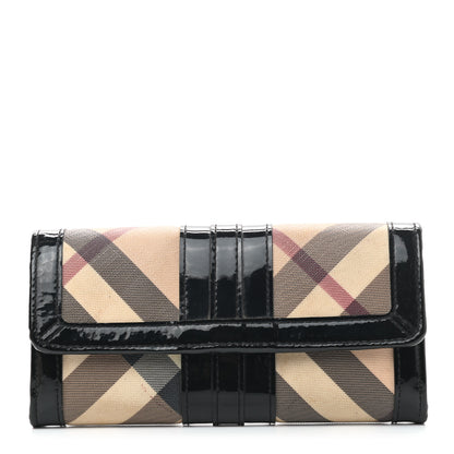 Burberry Supernova Check Penrose Continental Wallet Black 1 of 8
