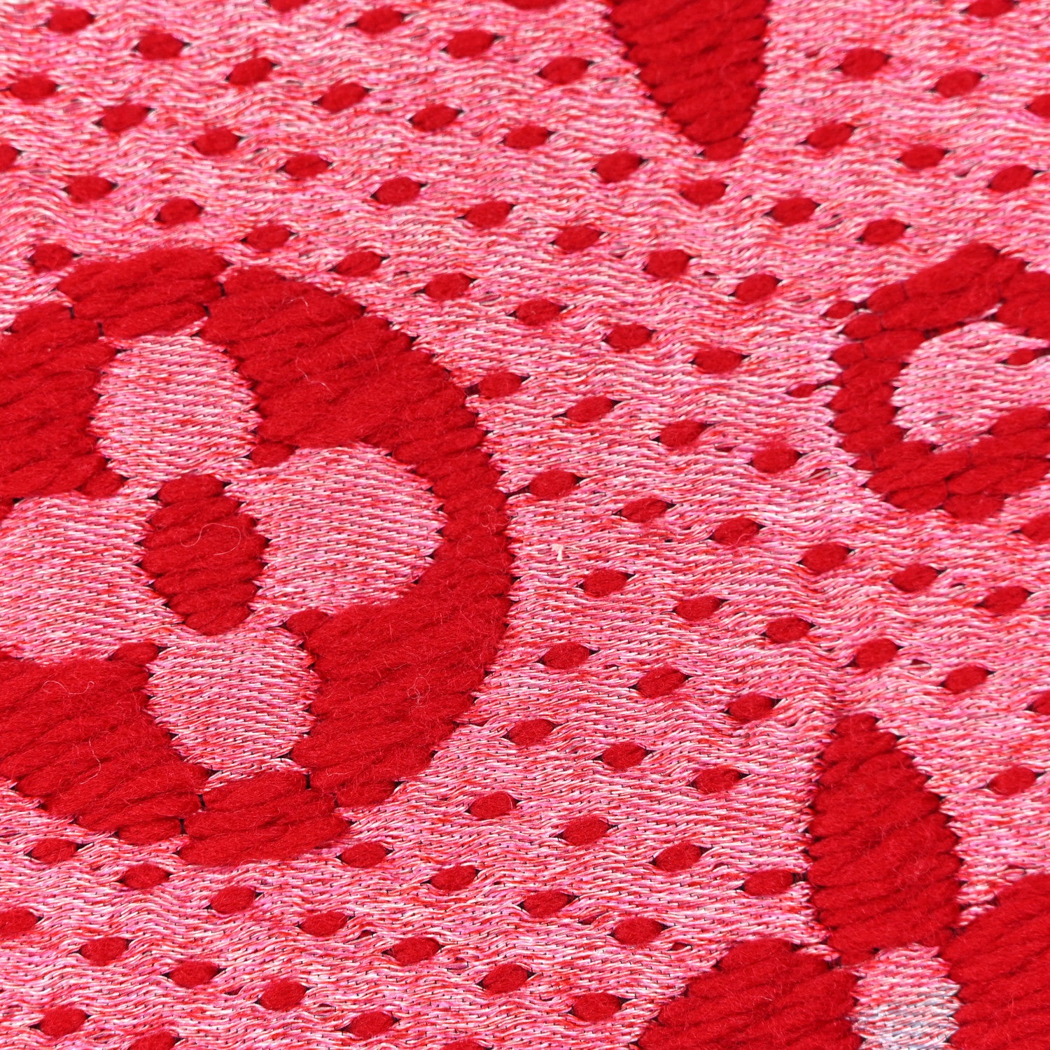 Louis Vuitton Wool Silk Logomania Vuittonite Scarf Red 6 of 6