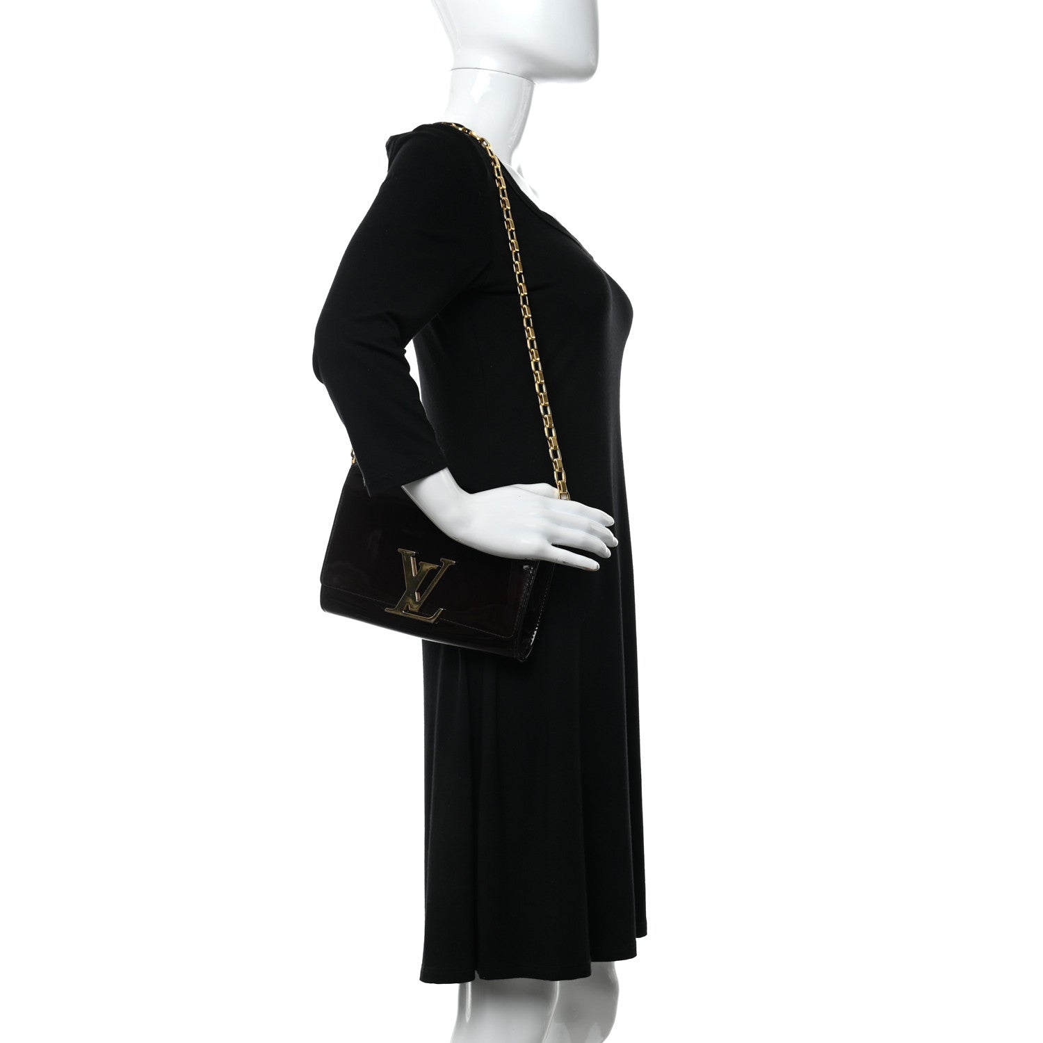Louis Vuitton Patent Chain Louise GM Amarante 2 of 10