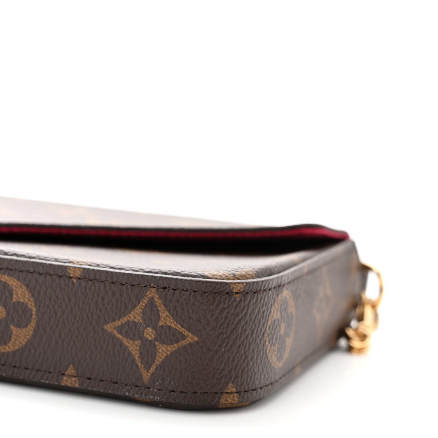 Monogram Pochette Felicie Chain Wallet Fuchsia