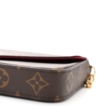 Louis Vuitton Monogram Pochette Felicie Chain Wallet Fuchsia 11 of 13