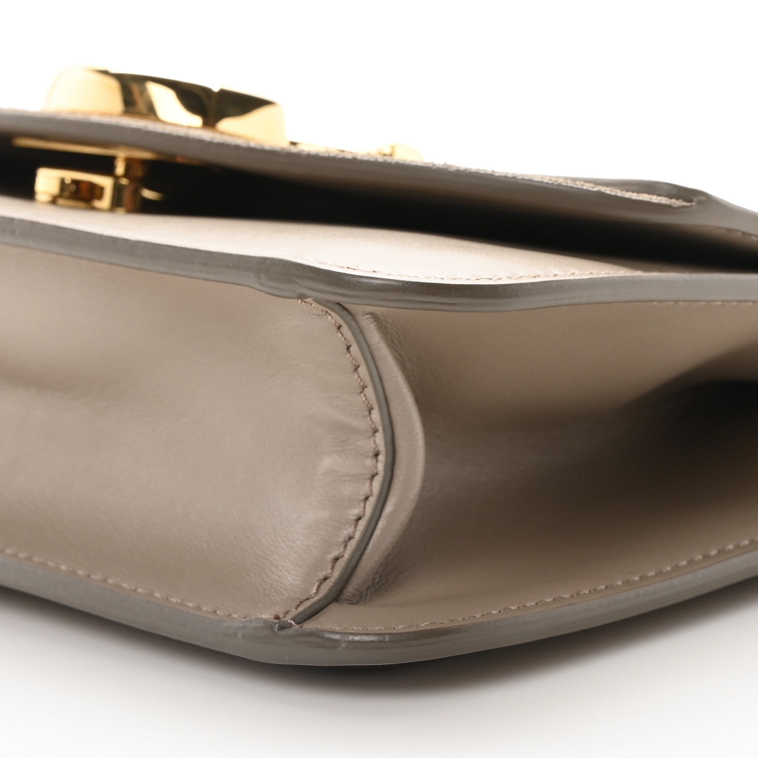 Chloe Calfskin Suede C Clutch With Chain Motty Grey 10 of 10