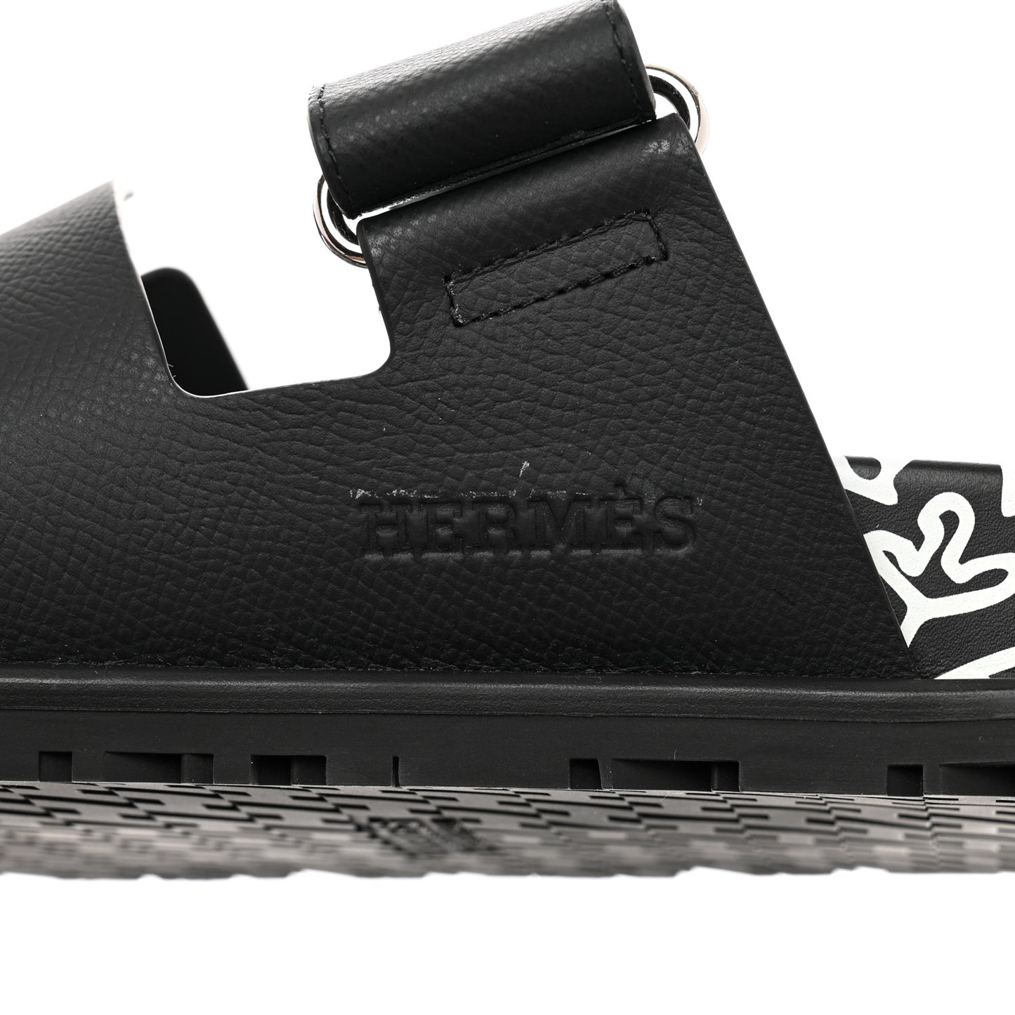 Epsom Calfskin Graff Hermes Mens Chypre Sandals 44 Black