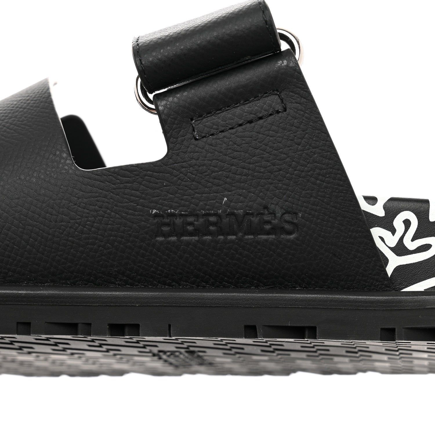 Hermes Epsom Calfskin Graff Hermes Mens Chypre Sandals 44 Black 6 of 10