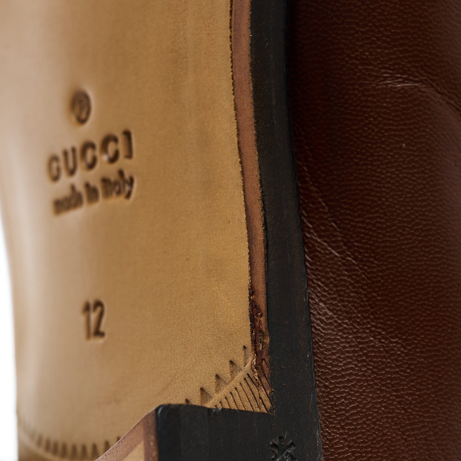 Gucci Mandala Goatskin Mens Horsebit Loafers 12 Brown Sugar 13 of 14