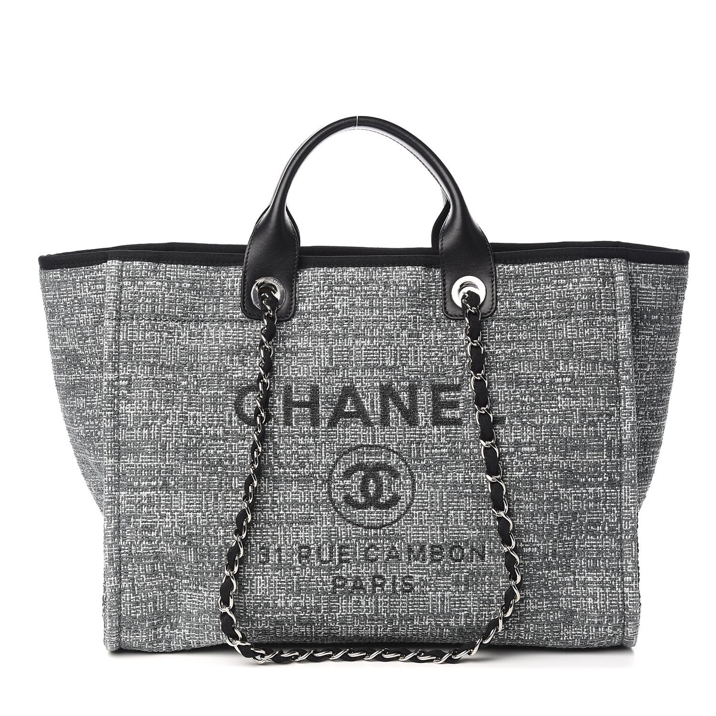 Canvas Large Deauville Tote Charcoal