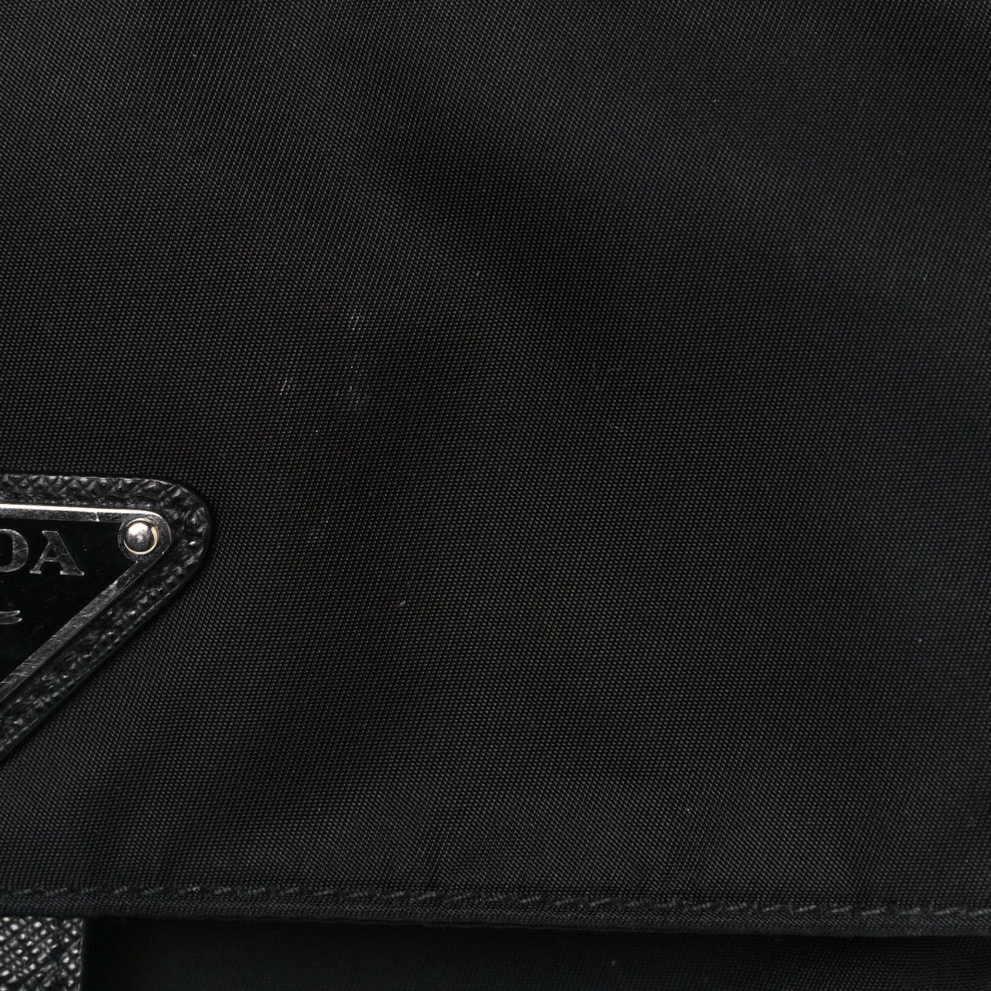 Tessuto Nylon Single Buckle Messenger Bag Black