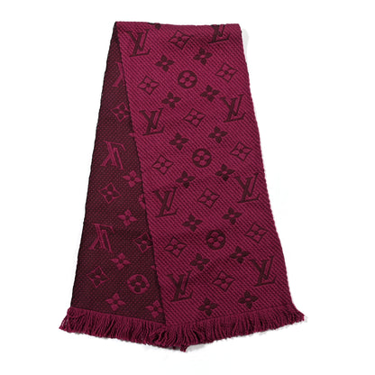 Louis Vuitton Wool Silk Logomania Scarf Cherry 2 of 3