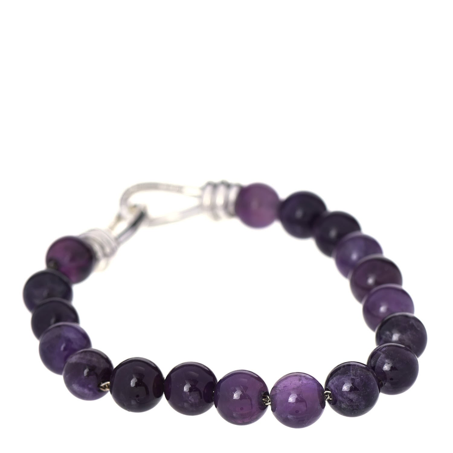 Tiffany Sterling Silver Amethyst Paloma Picasso Knot Bead Bracelet 3 of 5