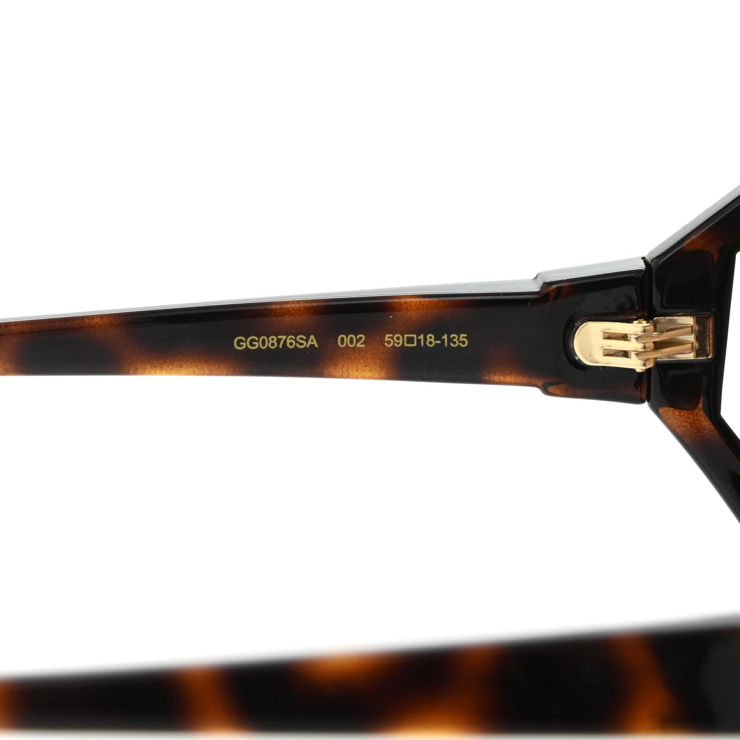 Gucci Acetate Square Frame Sunglasses GG0876SA Tortoise 6 of 8