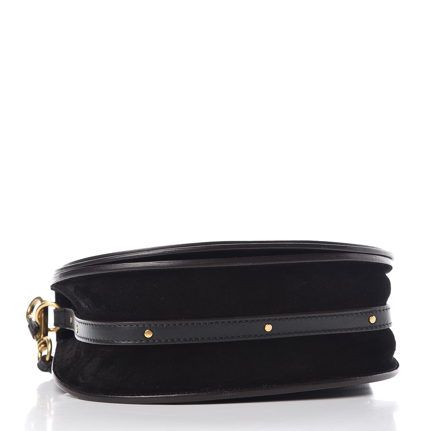 Chloe Calfskin Suede Medium Nile Bracelet Bag Black 4 of 10