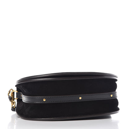Chloe Calfskin Suede Medium Nile Bracelet Bag Black 4 of 10