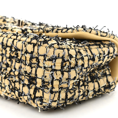 Chanel Tweed Quilted Mini Rectangular Flap Yellow Black 10 of 11