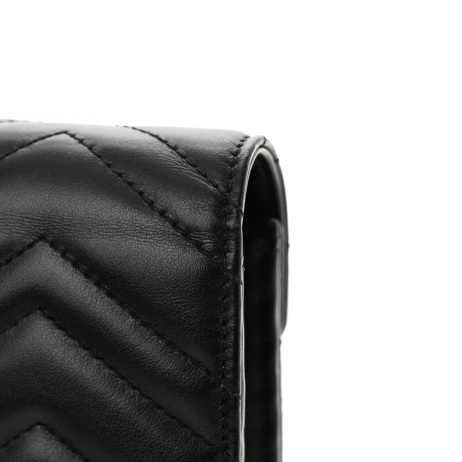 Gucci Calfskin Matelasse GG Marmont Chain Wallet Black 16 of 16