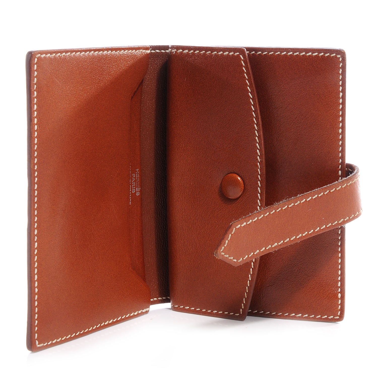 Hermes Veau Tadelakt Mini Bearn Wallet 5 of 7